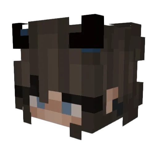 Fluffywuffyuwu20 Minecraft avatar head, 3D render