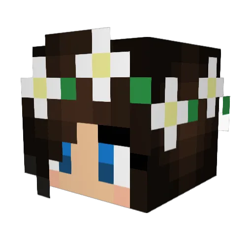 FluffyxMuffinx Minecraft avatar head, 3D render