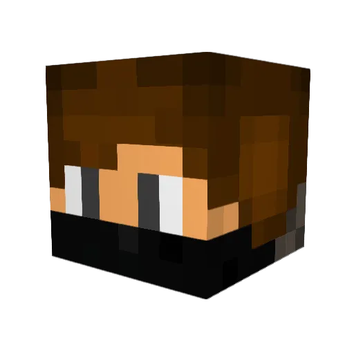 Flufinator45 Minecraft avatar head, 3D render