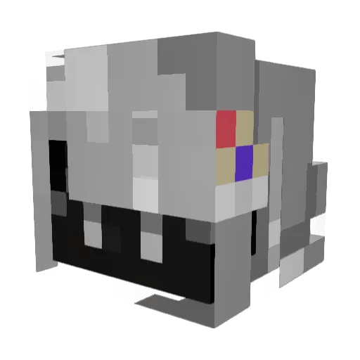 Fluflemuffins Minecraft avatar head, 3D render
