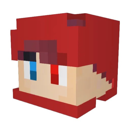 Flug3l Minecraft avatar head, 3D render