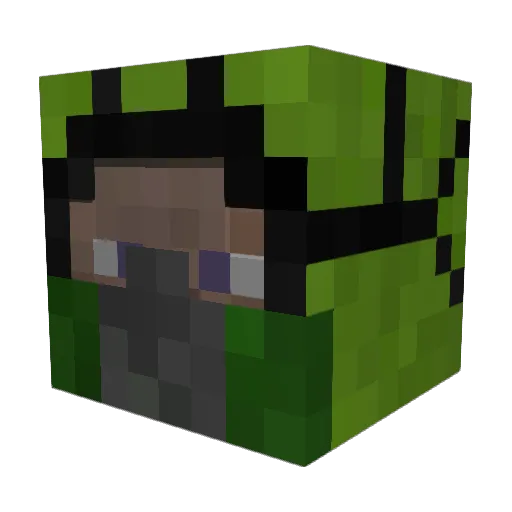 Flug_ Minecraft avatar head, 3D render