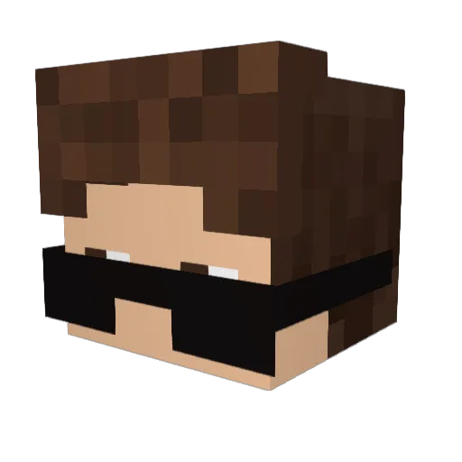 Fluglicht Minecraft avatar head, 3D render