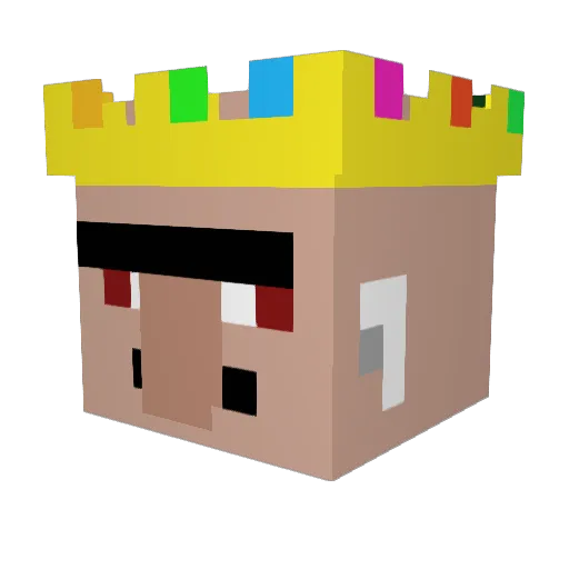 Flugmaschine Minecraft avatar head, 3D render