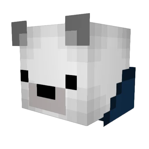 Fluid_PC Minecraft avatar head, 3D render