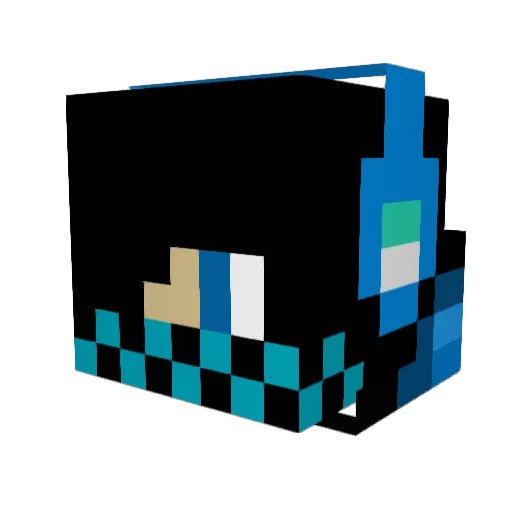 Fluig Minecraft avatar head, 3D render