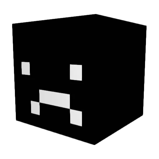 Fluitenkruid Minecraft avatar head, 3D render