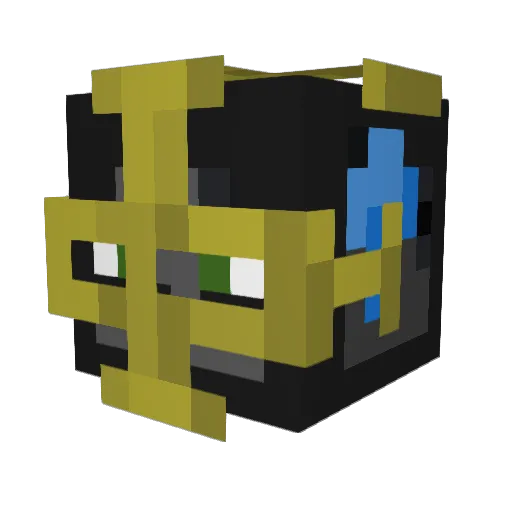 Fluixon67 Minecraft avatar head, 3D render