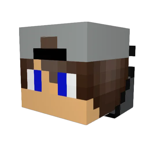 Fluke007 Minecraft avatar head, 3D render