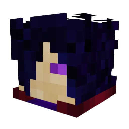 FlukedOB Minecraft avatar head, 3D render