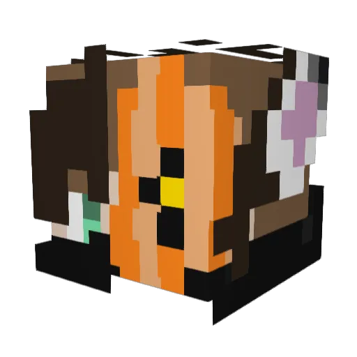 FlukeyFaun84 Minecraft avatar head, 3D render