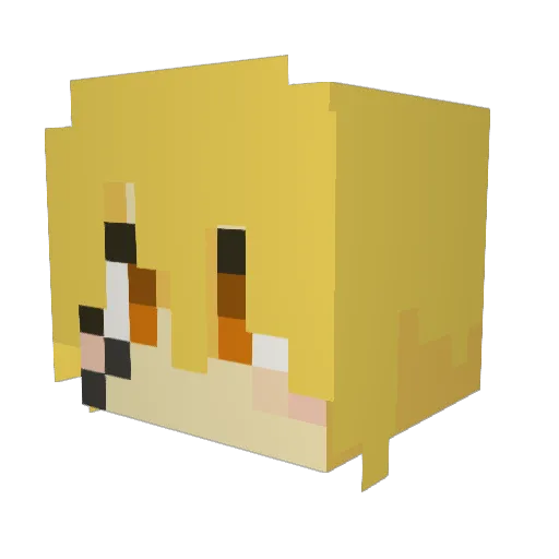 FlukeyThee Minecraft avatar head, 3D render