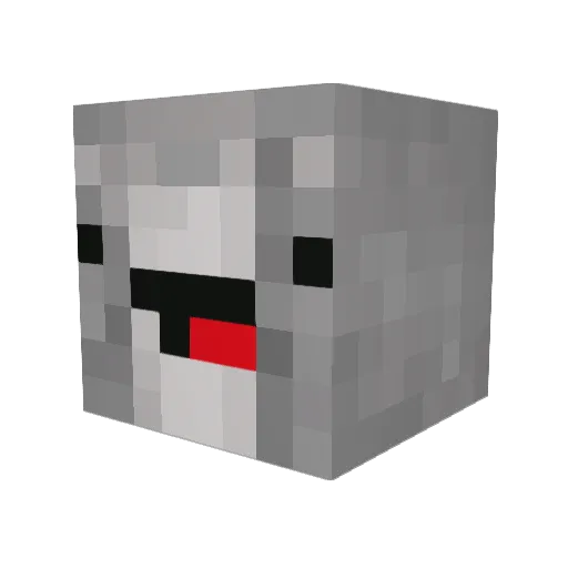 FlukyHero Minecraft avatar head, 3D render