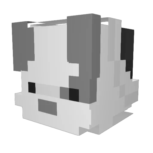 FlumBerry Minecraft avatar head, 3D render