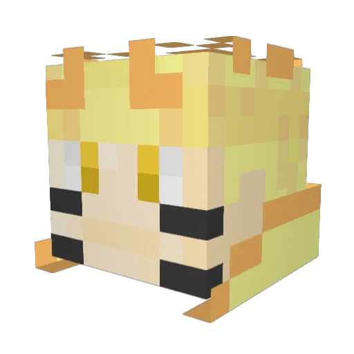 FlumV Minecraft avatar head, 3D render