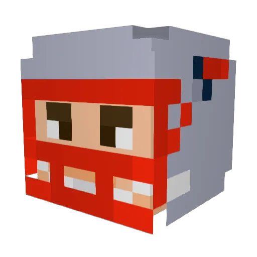 Flumberger Minecraft avatar head, 3D render