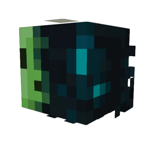 Flunk1 Minecraft avatar head, 3D render