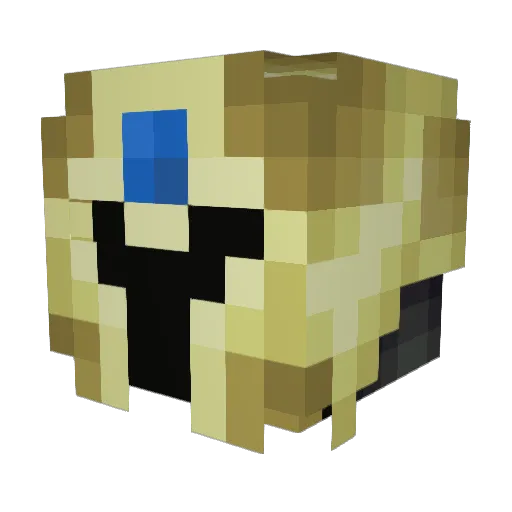 Fluorate Minecraft avatar head, 3D render