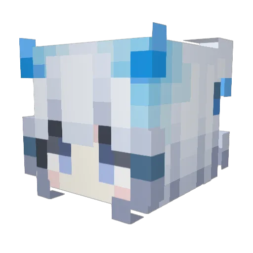 Fluorine_Arrow Minecraft avatar head, 3D render
