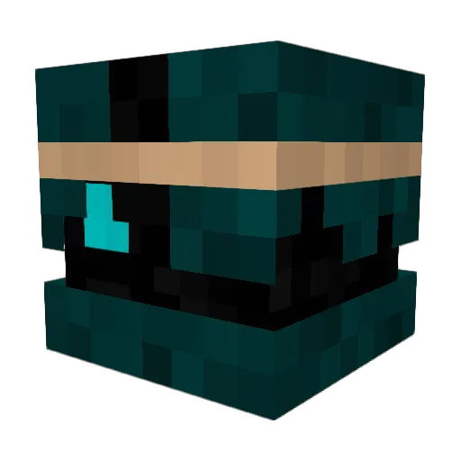Fluow Minecraft avatar head, 3D render