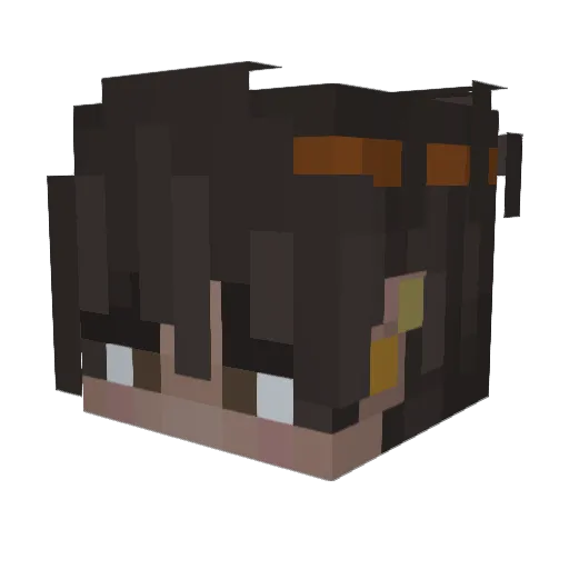 FluoxetinePez Minecraft avatar head, 3D render