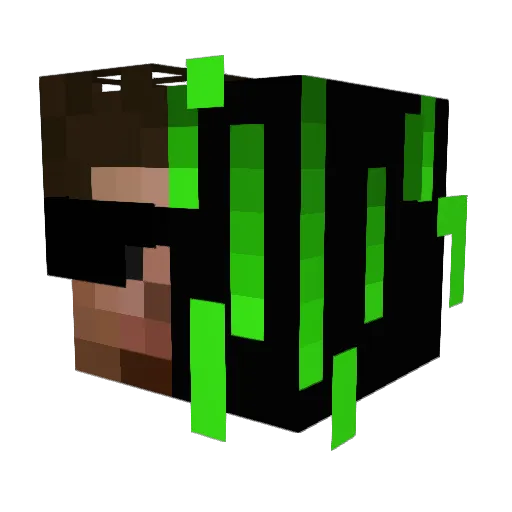 Flupp43 Minecraft avatar head, 3D render