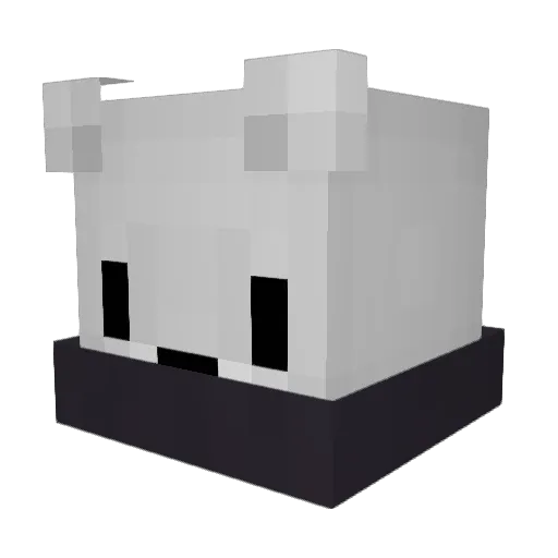 FluppKey Minecraft avatar head, 3D render