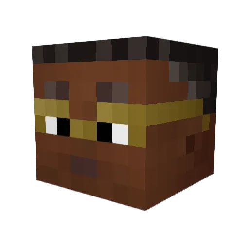 FlurRz Minecraft avatar head, 3D render