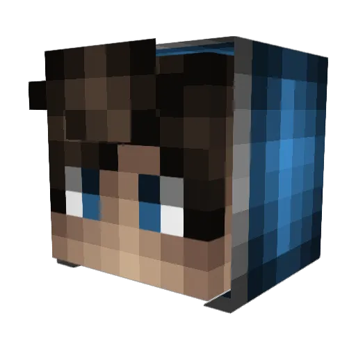 FlurexYT Minecraft avatar head, 3D render