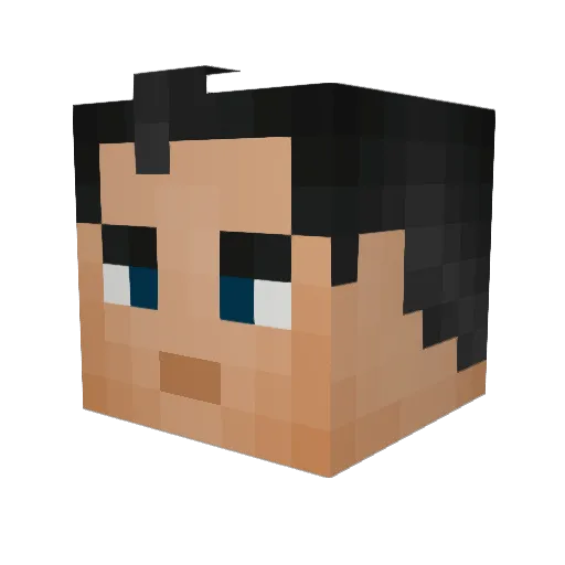 Flurgal Minecraft avatar head, 3D render