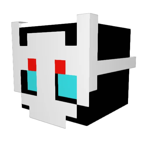 Flurra Minecraft avatar head, 3D render