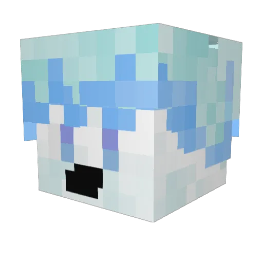 FlurryFop Minecraft avatar head, 3D render