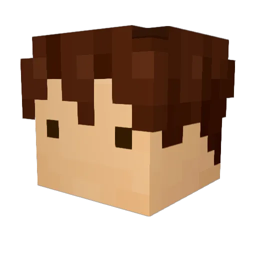 FlushestSquid64 Minecraft avatar head, 3D render