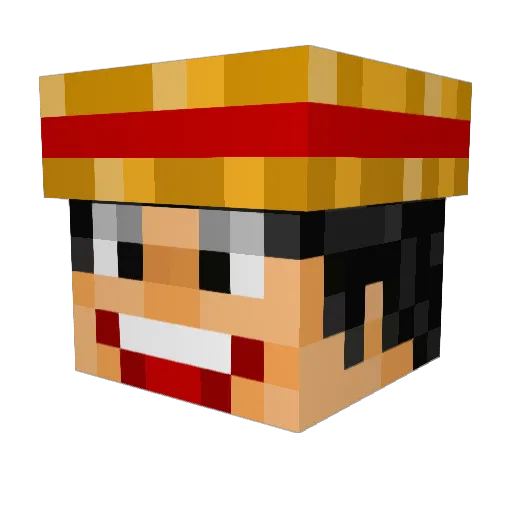 FlussBoy Minecraft avatar head, 3D render