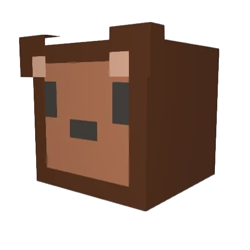 FlutedeZut Minecraft avatar head, 3D render