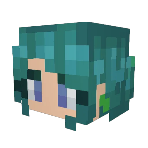 Fluttershy411 Minecraft avatar head, 3D render