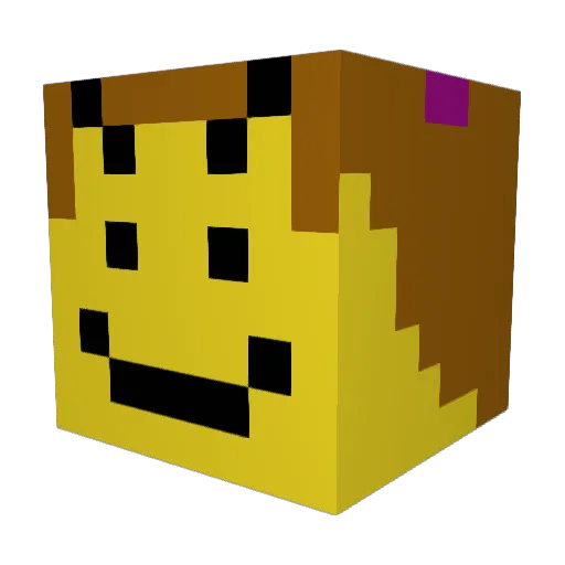 Fluttershy89 Minecraft avatar head, 3D render