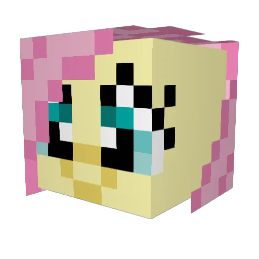 FluttershySucks6 Minecraft avatar head, 3D render