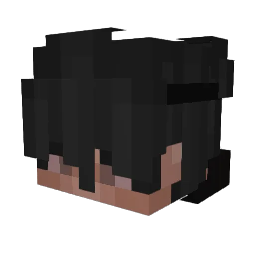 Fluuxy Minecraft avatar head, 3D render