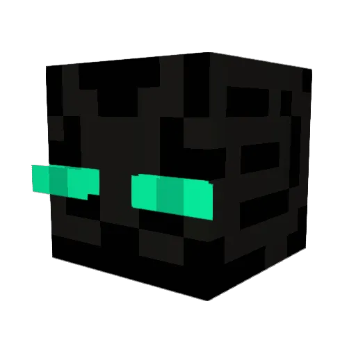 Fluvez Minecraft avatar head, 3D render