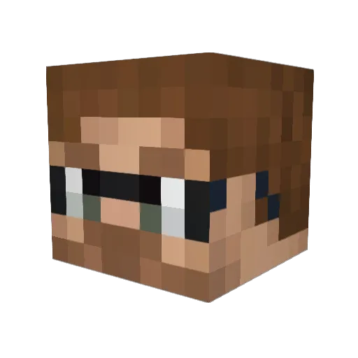 Flux12343 Minecraft avatar head, 3D render