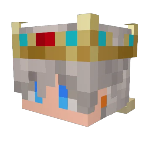 FluxDrift Minecraft avatar head, 3D render