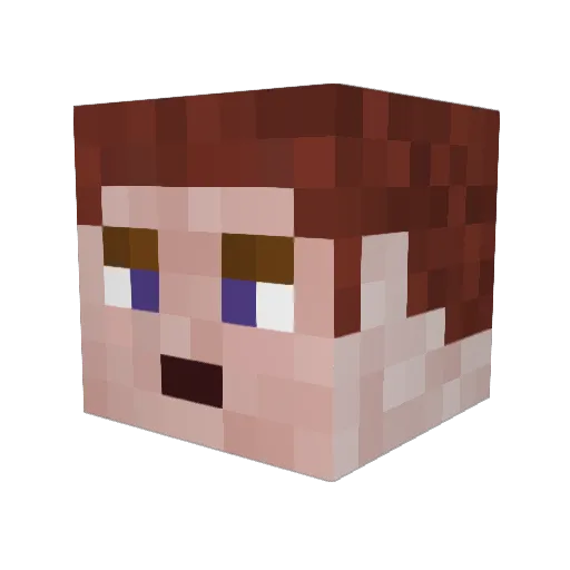 FluxLeopard Minecraft avatar head, 3D render