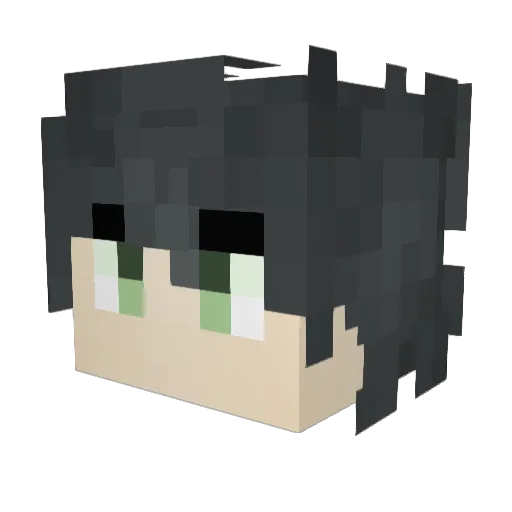 FluxRid3r Minecraft avatar head, 3D render