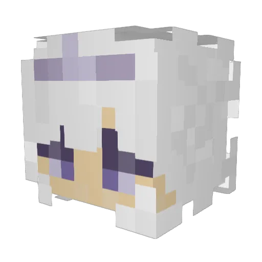 FluxSteel Minecraft avatar head, 3D render