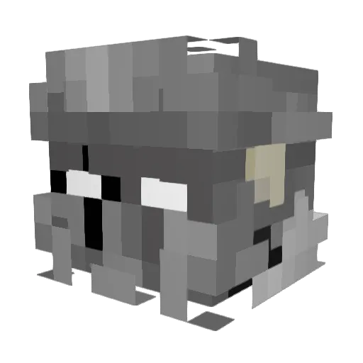 Flux_Griim Minecraft avatar head, 3D render