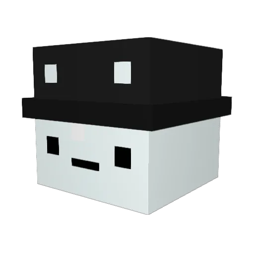 Flux_o Minecraft avatar head, 3D render