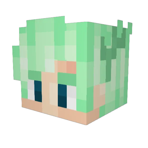 Fluxese Minecraft avatar head, 3D render