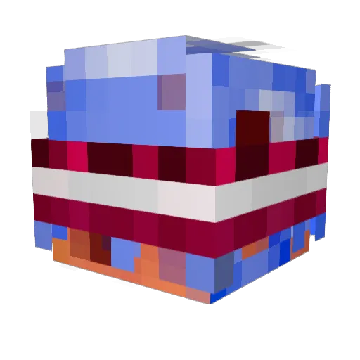 Fluxillio Minecraft avatar head, 3D render