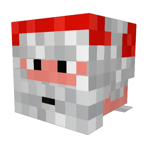 Fluxwik Minecraft avatar head, 3D render